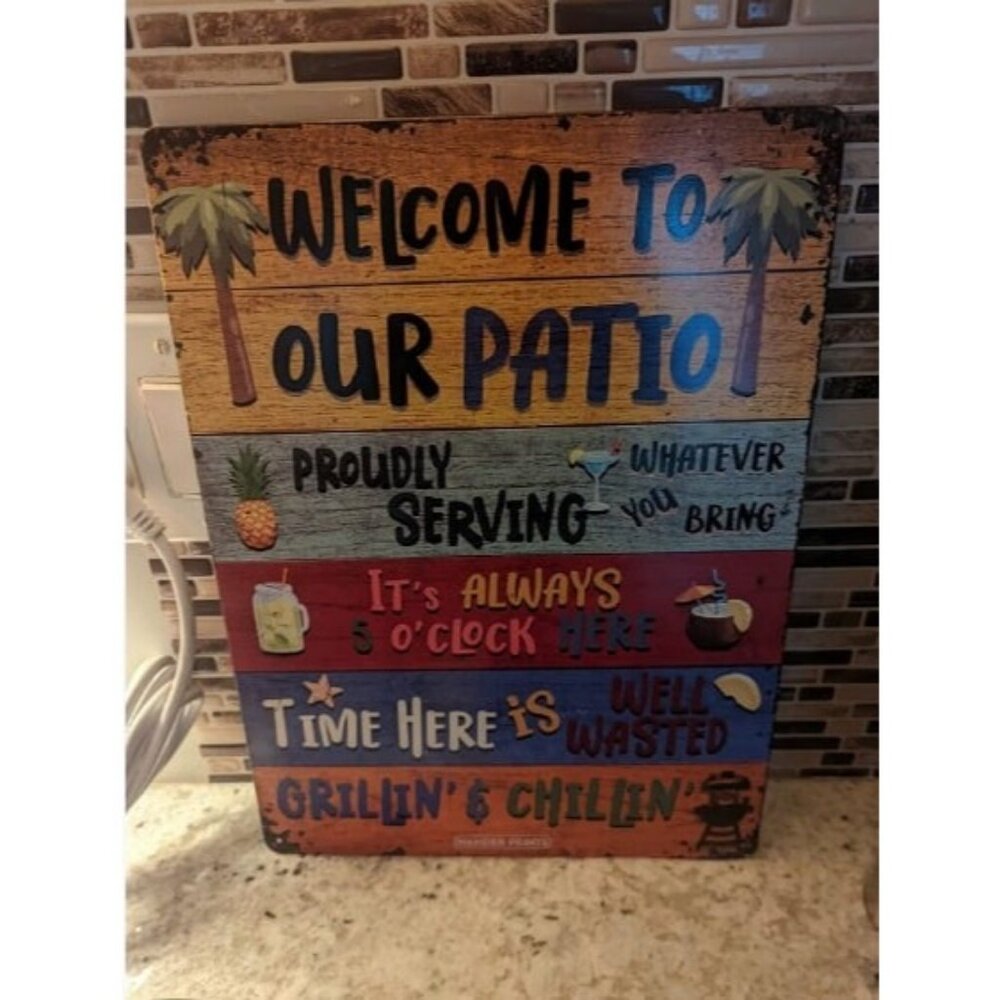 Welcome patio Sign  Birthday Gift for men women Christmas Gifts